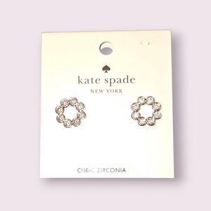 Kate Spade Full Circle Clear Crystal Stud Earrings, NWT
